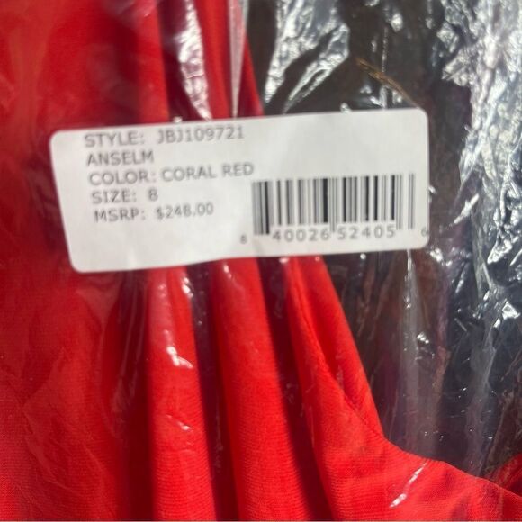 $248 JAY X JAY GODFREY Women's Coral Red Anselm Halter Neck Jumpsuit New Missing - Picture 9 of 9